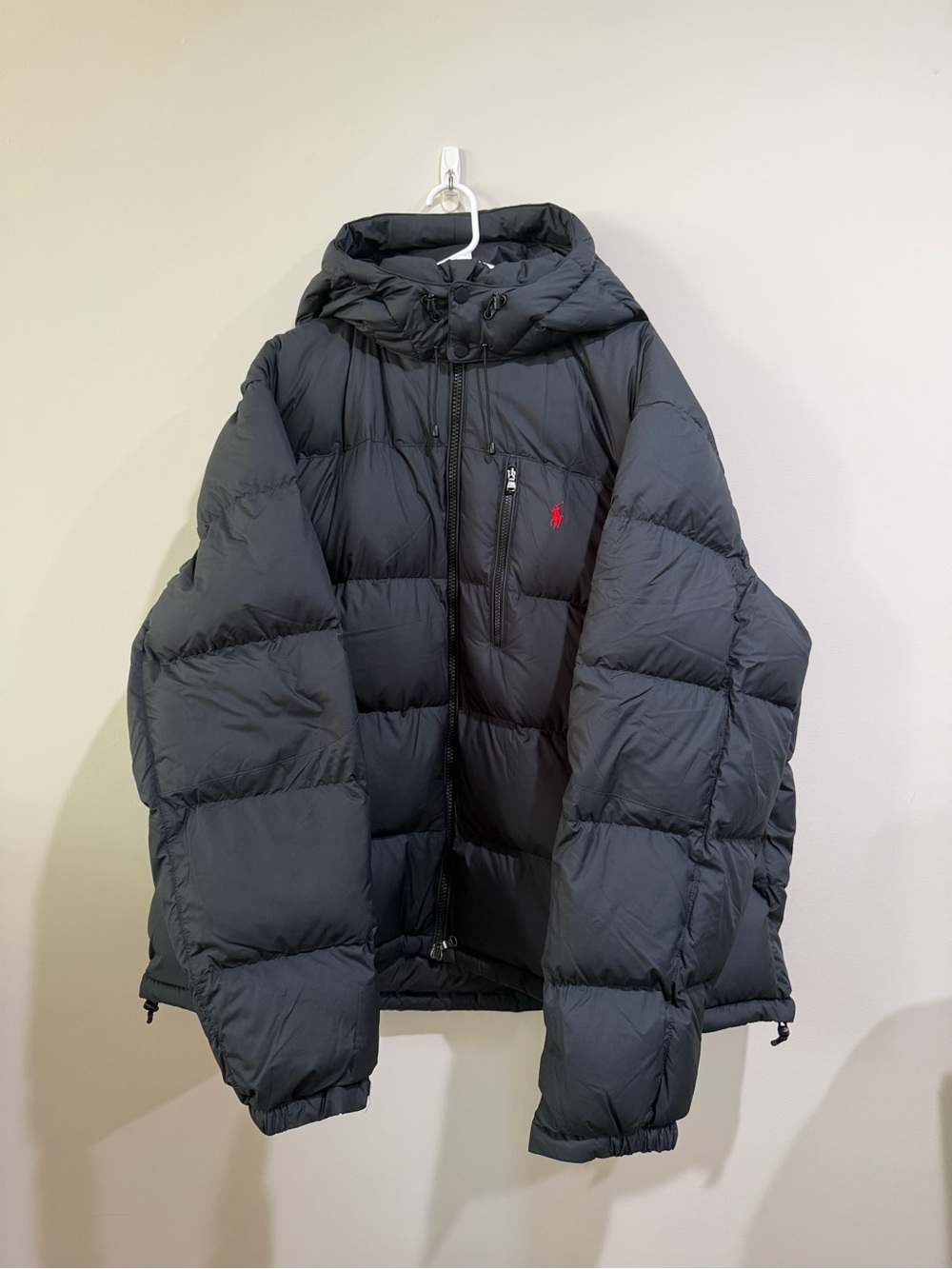 Men’s 4XB Polo by Ralph Lauren Black Quilted Down Puffer Jacket with Hood
